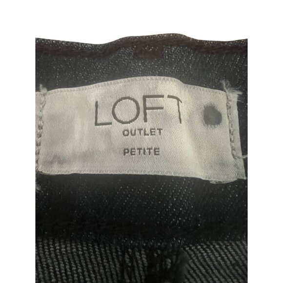 Loft Outlet Petite Trousers Dark Wash Denim Cotton Blend Size 12 Petite - Picture 10 of 15